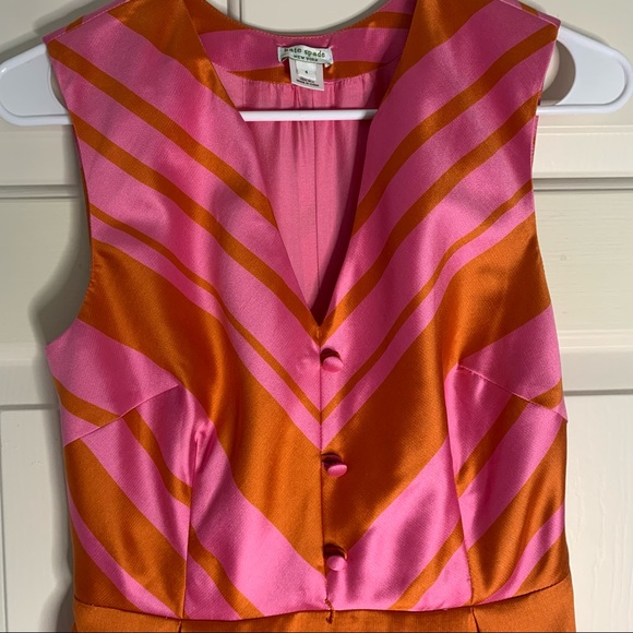 KATE SPADE Pink and Orange Stripes Dress - Picture 6 of 10